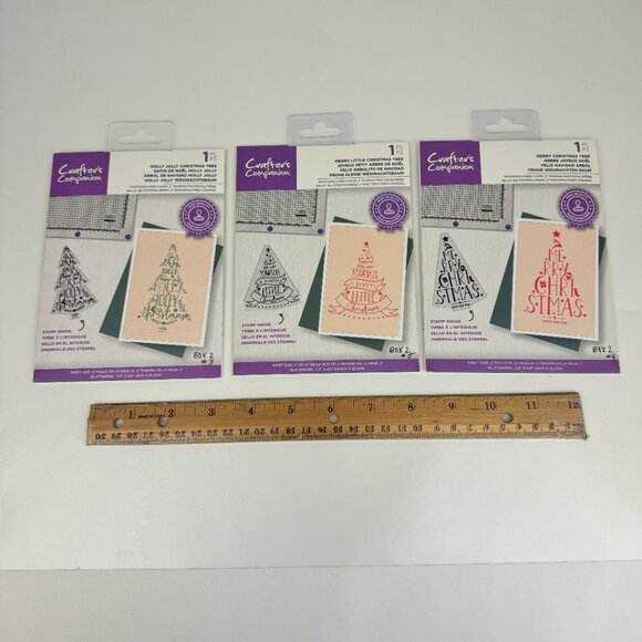 6 Christmas Holiday Crafters Companion Photopolymer Stamp Card Making Craft READ - Picture 11 of 12